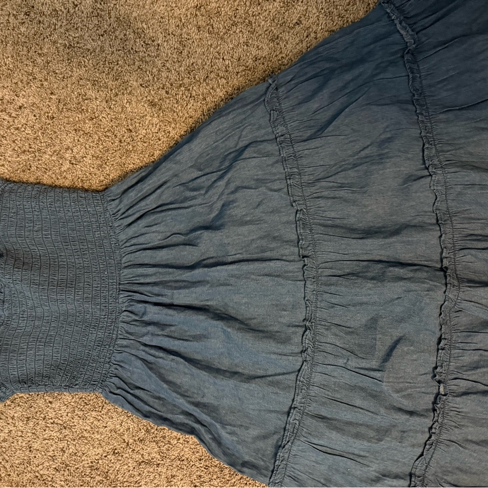 Lily Rose Smocked Blue Dress
